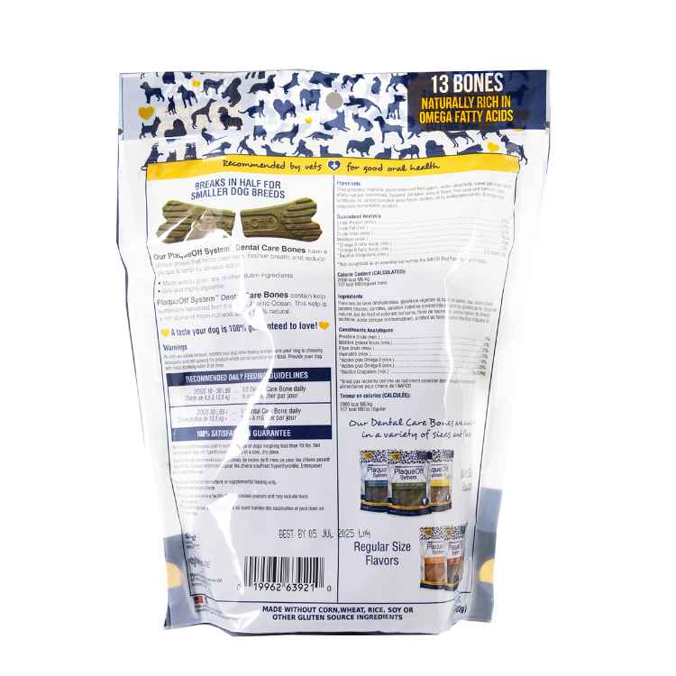 Picture of TREAT PLAQUEOFF DENTAL BONES Vegetable Fusion - 17oz / 482g