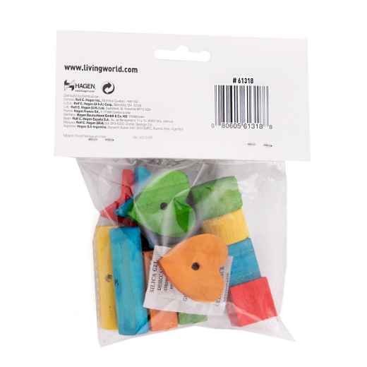 Picture of LIVING WORLD NIBBLERS WOOD CHEW Shape Mix - 12/pk