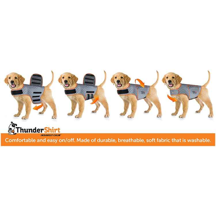 Picture of CLOTHING K/9 Thundershirt Sport (chest 30-37in weight 65-110lbs)Platinum - X Large