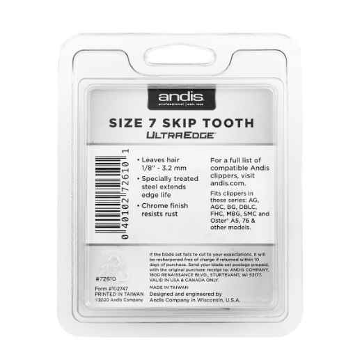 Picture of CLIPPER BLADE ANDIS #7 SKIP TOOTH (72610)