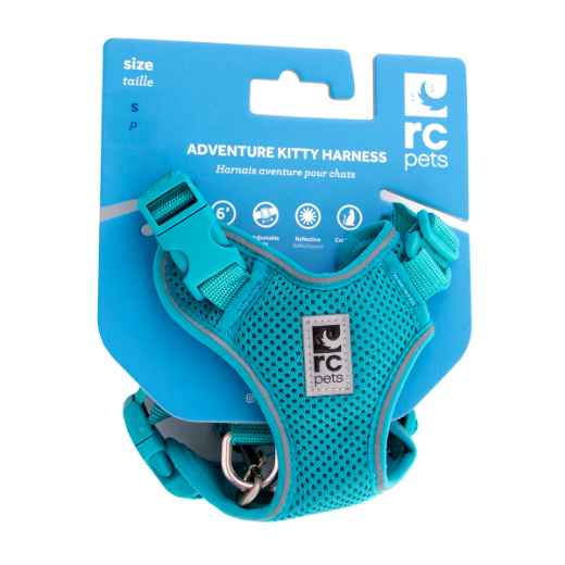 Picture of LEAD AND HARNESS COMBO FELINE RC ADVENTURE KITTY Small - Teal