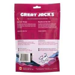 Picture of GREAT JACKS Real Pork Liver Soft, Low Calorie, Grain Free Dog Training Chews  - 198g/7oz