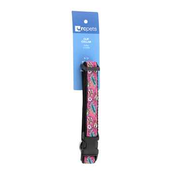 Picture of COLLAR RC CLIP Adjustable Comic Sounds Pink - 3/4in x 9-13in(d)