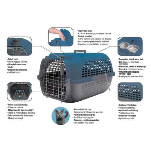 Picture of PET CARRIER DOGIT VOYAGEUR Medium Blue/Gray  - 22in L x 14.8 W x 12in H