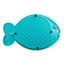 Picture of Bella Spill Proof Cat Fish Shaped Mat - Green