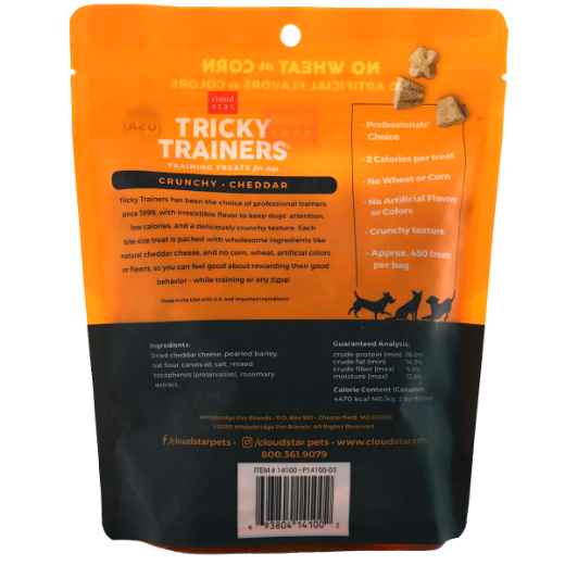 Picture of TREAT CANINE CLOUD STAR TRICKY TRAINERS CRUNCHY Cheddar - 8oz / 227g