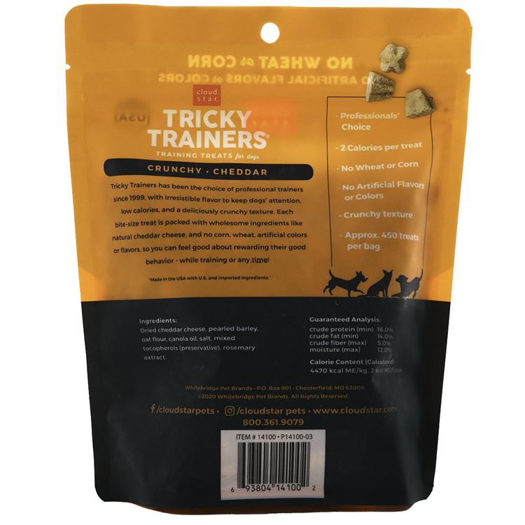 Picture of TREAT CANINE CLOUD STAR TRICKY TRAINERS CRUNCHY Cheddar - 8oz / 227g