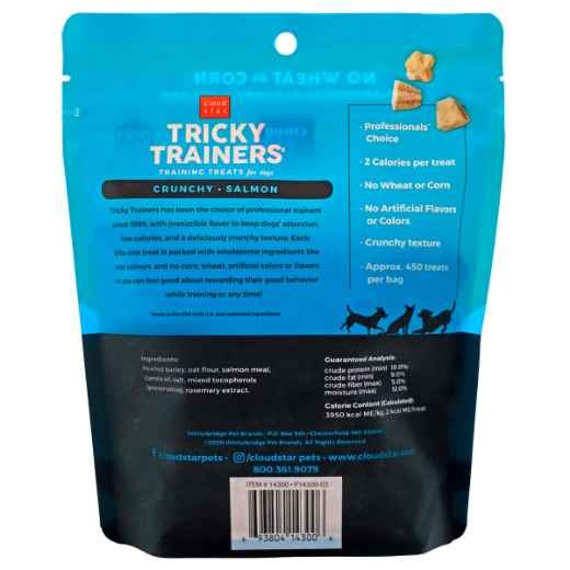 Picture of TREAT CANINE CLOUD STAR TRICKY TRAINERS CRUNCHY Salmon - 8oz / 227g