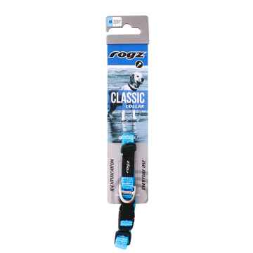 Show details for COLLAR CANINE ROGZ UTILITY FIREFLY Turquoise - 3/8in x 6-8.5in Picture of COLLAR CANINE ROGZ UTILITY FIREFLY Turquoise - 3/8in x 6-8.5in