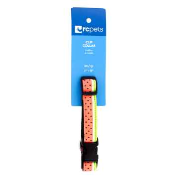 Show details for COLLAR CANINE RC CLIP Adjustable Watermelon - 5/8in x 7-9in Picture of COLLAR CANINE RC CLIP Adjustable Watermelon - 5/8in x 7-9in