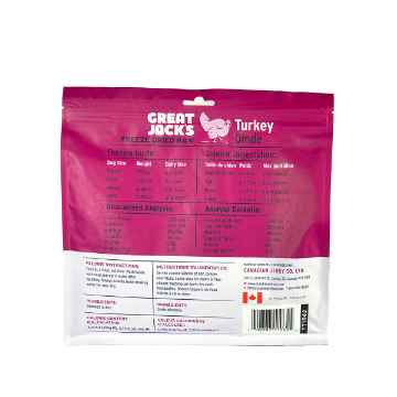 Show details for TREAT GREAT JACKS FREEZE DRIED RAW Turkey - 396g / 14oz Picture of TREAT GREAT JACKS FREEZE DRIED RAW Turkey - 396g / 14oz