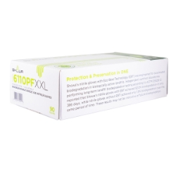 Picture of GLOVES EXAM SHOWA NITRILE BIODEGRADABLE GREEN XXLARGE - 90s(SU30)
