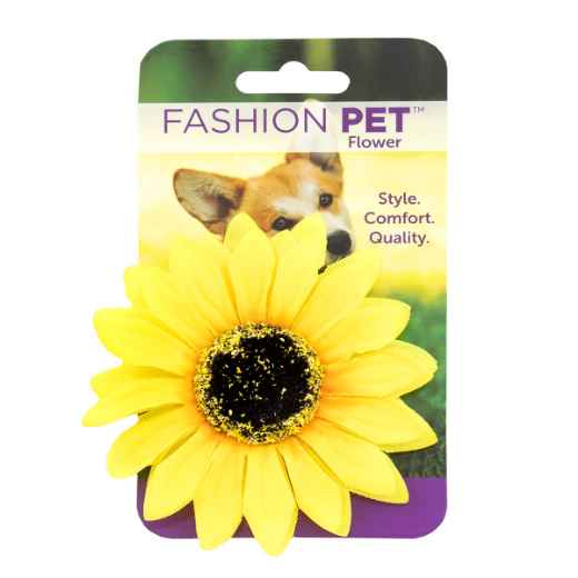 Picture of CANINE SUNFLOWER NECK WEAR YELLOW - Medium/Large