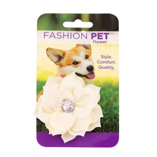 Picture of CANINE POSIE NECK WEAR CREAM  - Medium/Large