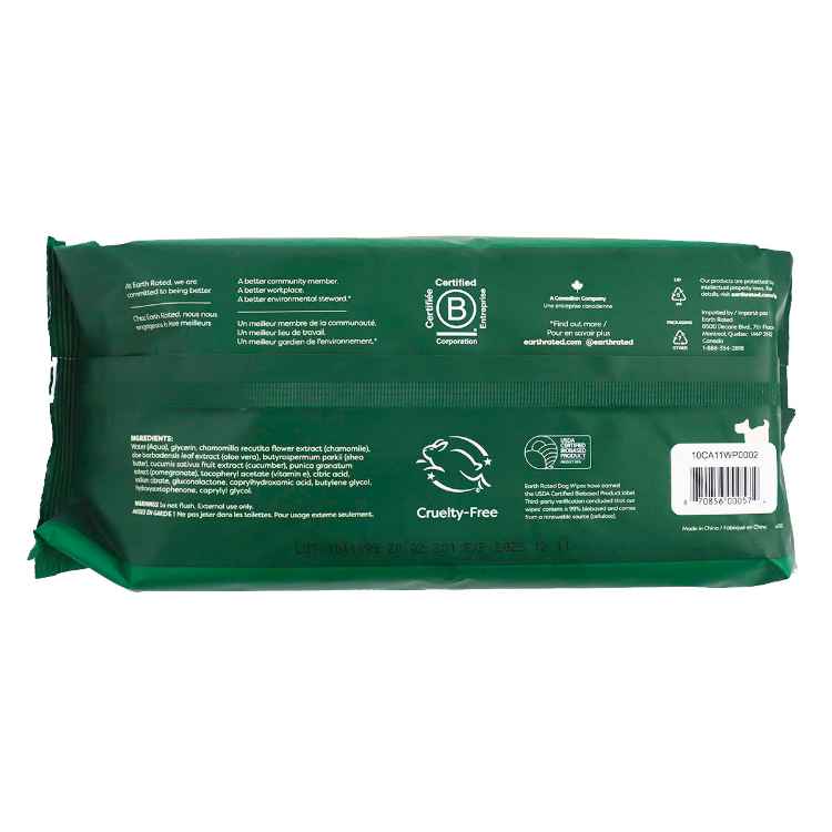 Picture of EARTH RATED DOG WIPES UnScented - 100/pk