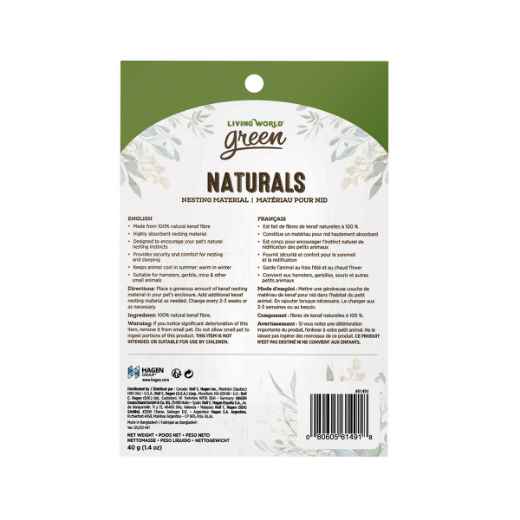 Picture of LIVING WORLD GREEN NATURALS NESTING MATERIAL Kenaf Fibre - 40g/1.4oz