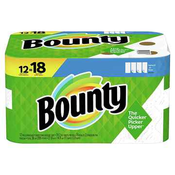 Picture of TOWEL BOUNTY SELECT-A-SIZE 2 PLY 74 SHEETS - 12 rolls/PK