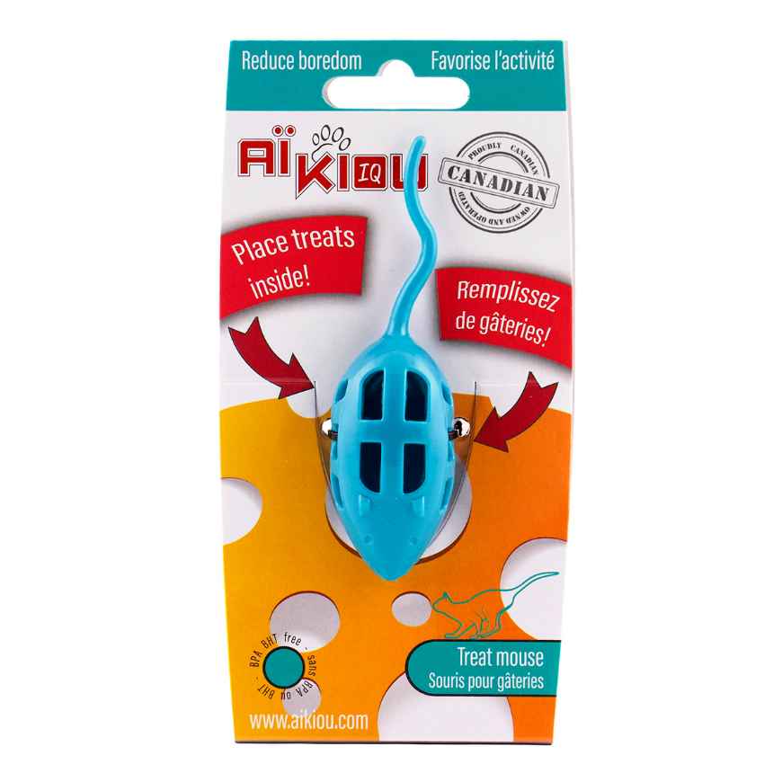 Picture of TOY CAT AIKIOU CAT TREAT MOUSE TOY - Aqua