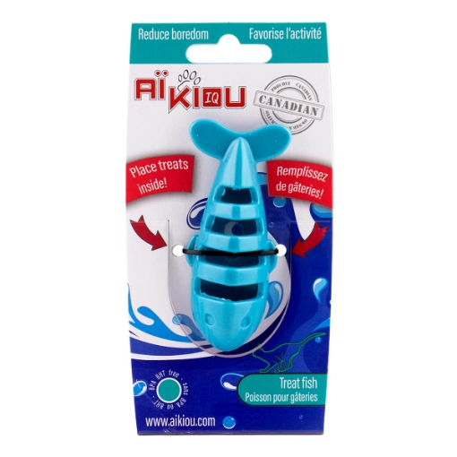 Picture of TOY CAT AIKIOU CAT TREAT FISH TOY - Aqua