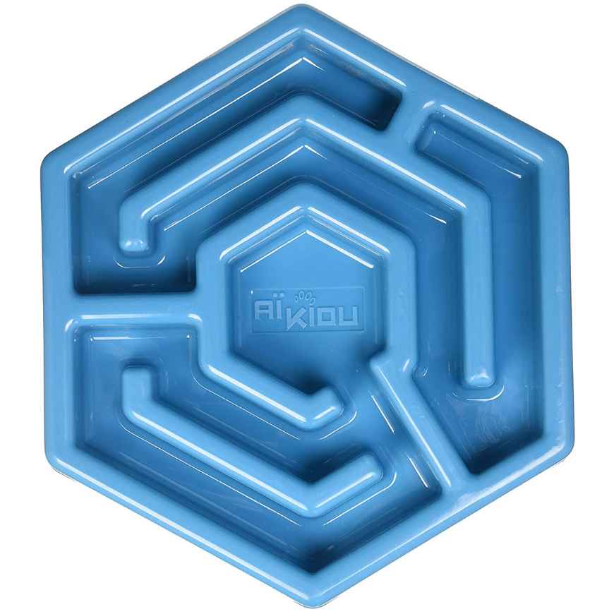 Picture of BOWL AIKIOU CANINE HEXA SLOW FEEDER - Blue