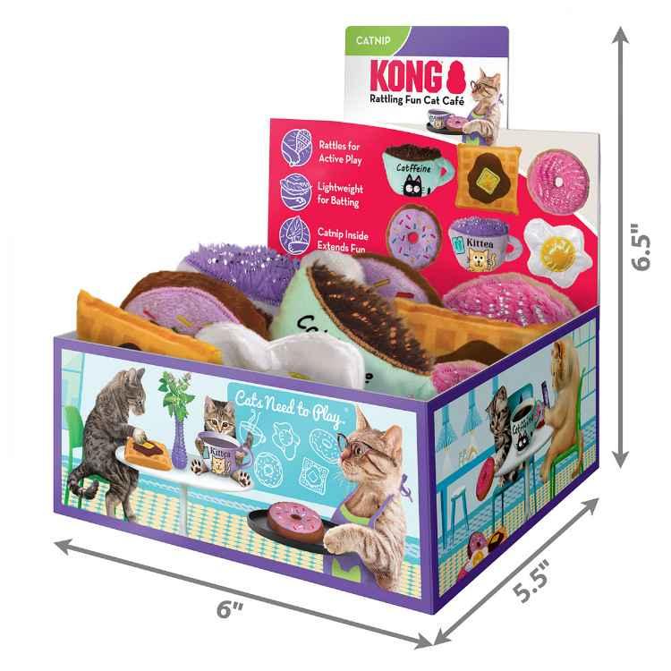 Picture of TOY CAT KONG Scrattles Cafe PDQ - 12/box