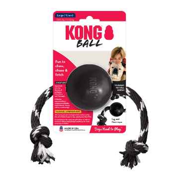 Show details for TOY DOG KONG Extreme Ball with Rope - Large Picture of TOY DOG KONG Extreme Ball with Rope - Large