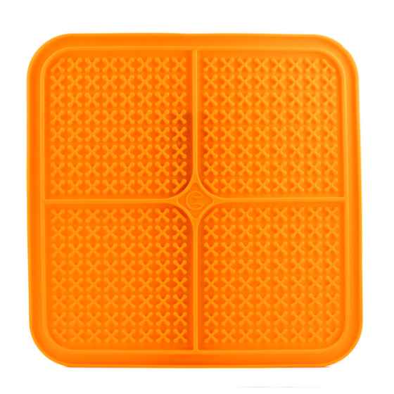 Picture of BOREDOM BUSTERS Orange Indulge Slow Feeder Licking Mat X Large