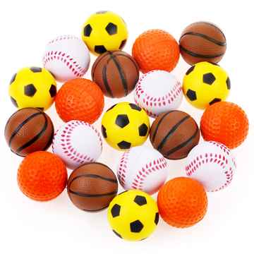 Picture of TOY CAT BULK DISPLAY Sponge Sports Balls Assorted - 60/box