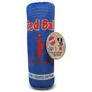 Picture of TOY DOG SPOT FUN DRINK Ballistic Nylon w/Crinkle and Squeaker Red Ball - 9.5in