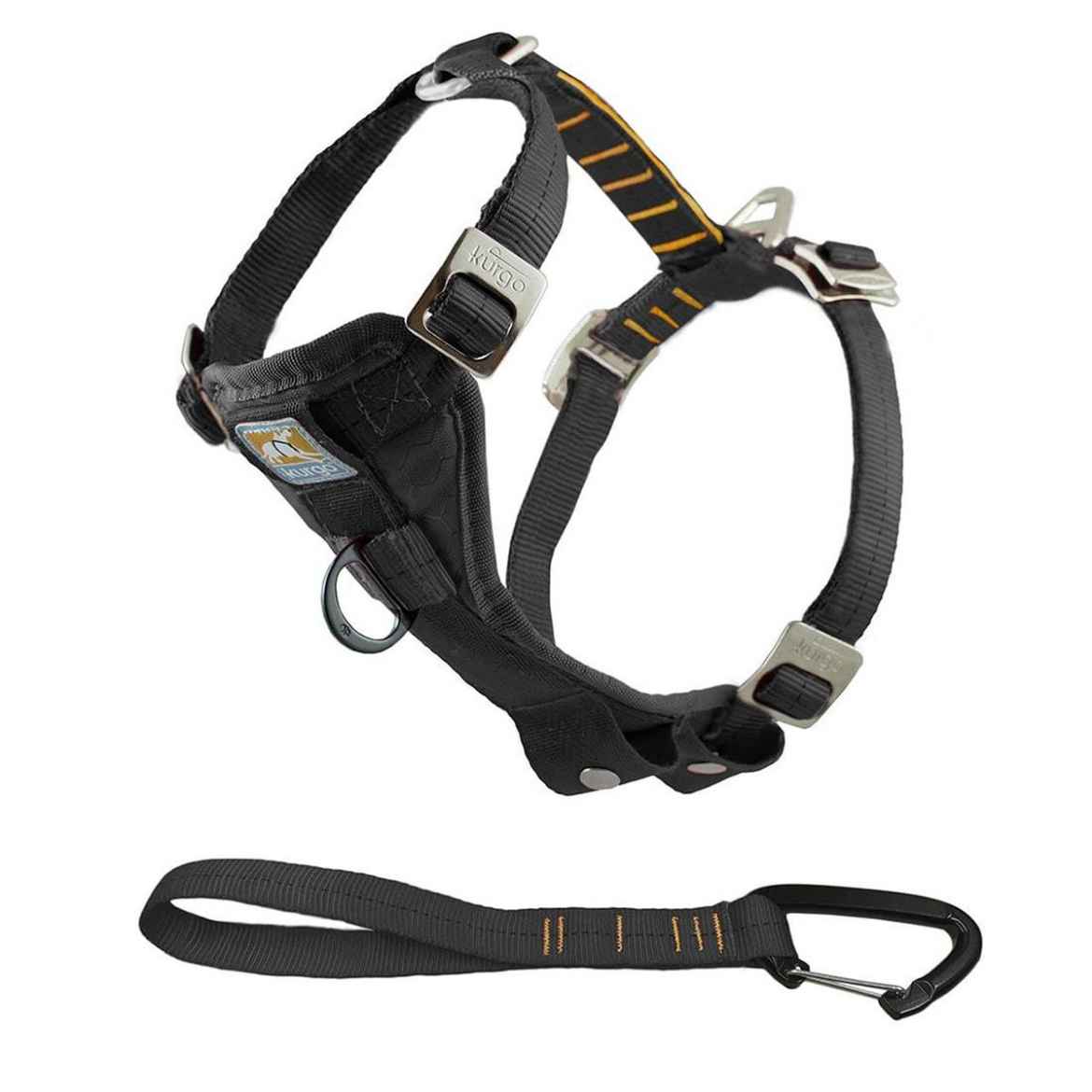 Picture of HARNESS CANINE KURGO Enhanced Strength Tru-Fit with Tether Black - Small