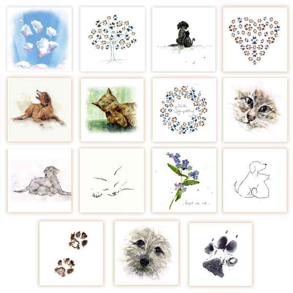 Picture of SYMPATHY CARDS HQ WATERCOLOR  BLANK VARIETY - 20/pk