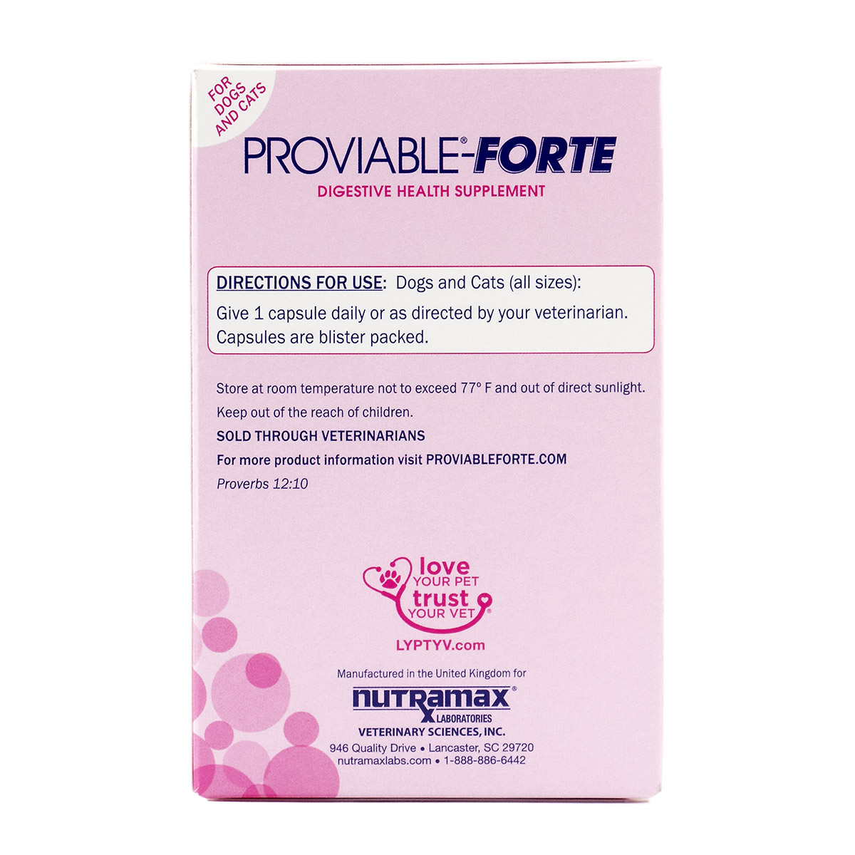 Graydon Veterinary Corporation. PROVIABLE FORTE CAPS for CATS & DOGS ...