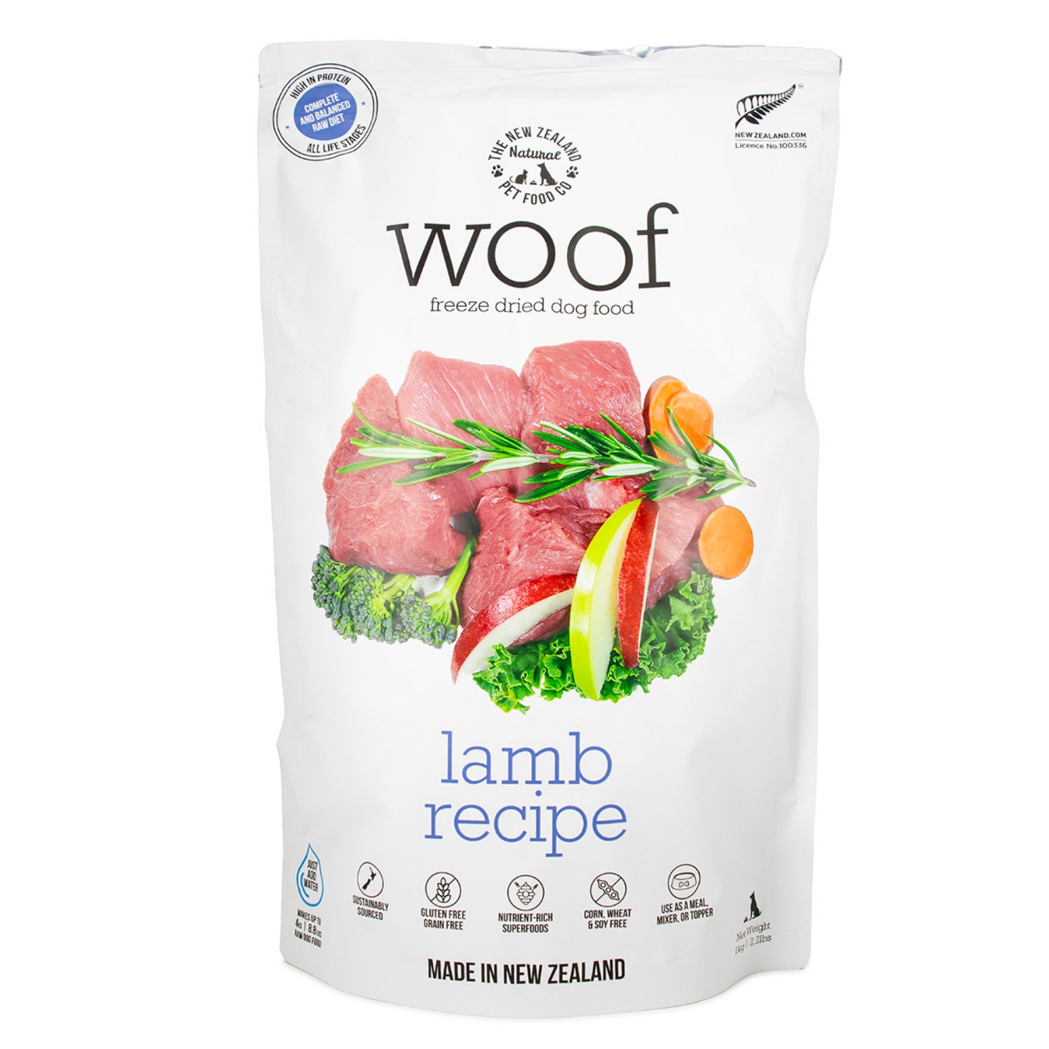 Picture of CANINE NZ NATURAL WOOF FREEZE DRIED FOOD Lamb - 1kg/2.2lbs