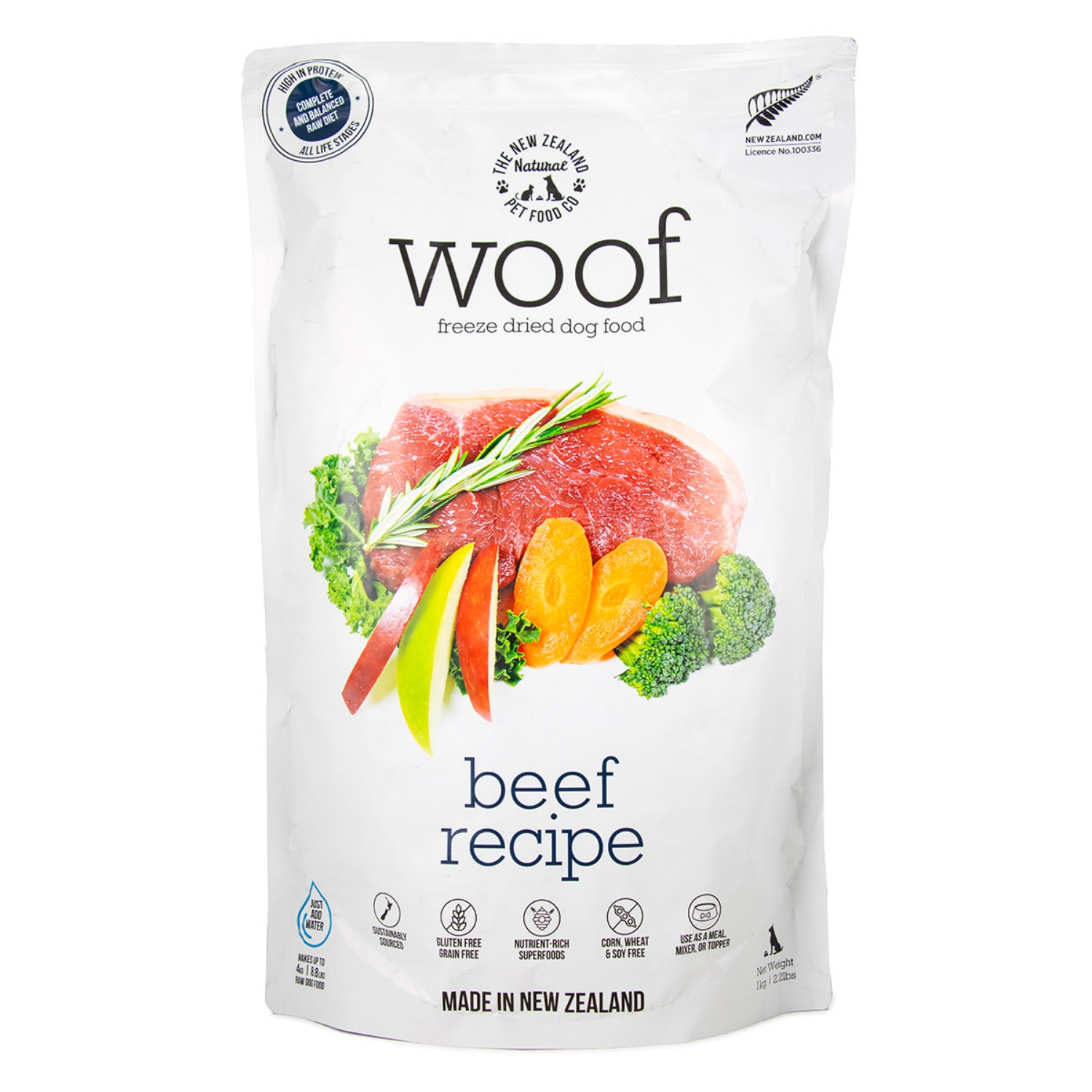 Picture of CANINE NZ NATURAL WOOF FREEZE DRIED FOOD Beef - 1kg/2.2lbs