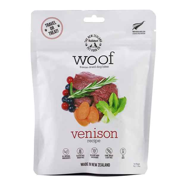 Picture of TREAT CANINE NZ NATURAL WOOF Wild Venison - 50g/1.76oz