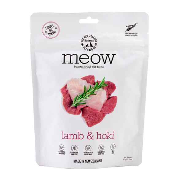 Picture of TREAT FELINE NZ NATURAL MEOW Lamb & Hoki - 50g/1.76oz(so)