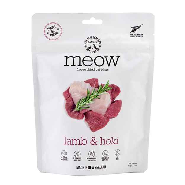 Picture of TREAT FELINE NZ NATURAL MEOW Lamb & Hoki - 50g/1.76oz(so)