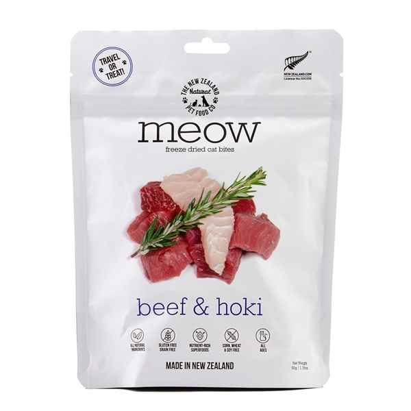 Picture of TREAT FELINE NZ NATURAL MEOW Beef & Hoki - 50g/1.76oz