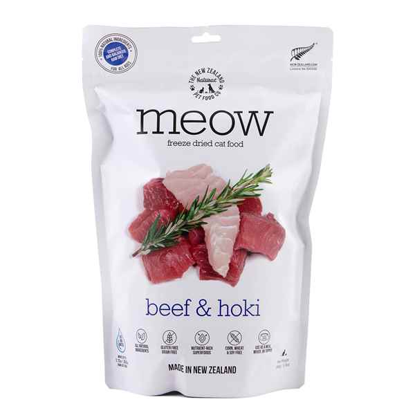 Picture of FELINE NZ NATURAL MEOW Beef & Hoki FREEZE DRIED FOOD- 280g/9.9oz