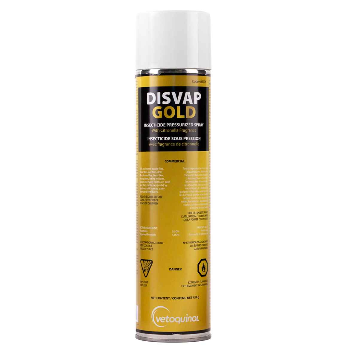 Picture of DISVAP GOLD SPRAY COMMERCIAL INSECTICIDE- 454g 