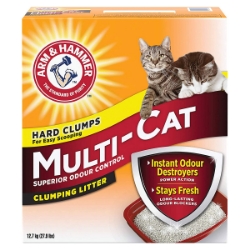 Picture of ARM & HAMMER Multi Cat Clumping Cat Litter – Low Tracking & Dust, Odorless - 12.7kg/27.9 Lb