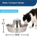 Picture of PETSAFE SEASIDE STAINLESS STEEL FOUNTAIN - 60oz/1.8 litre