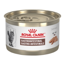 Picture of Royal Canin Veterinary Diet GASTROINTESTINAL Loaf Wet Cat Food - 24 X 145gm cans