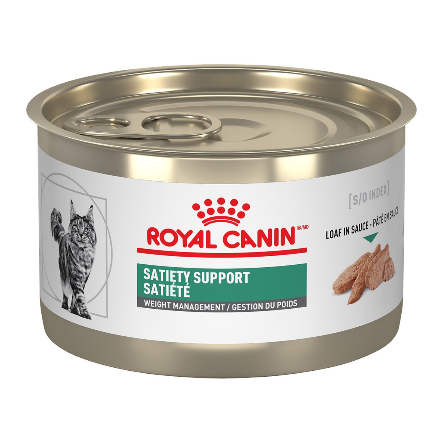 Picture of Royal Canin Veterinary Diet SATIETY SUPPORT Loaf Wet Cat Food - 24 X 145gm cans