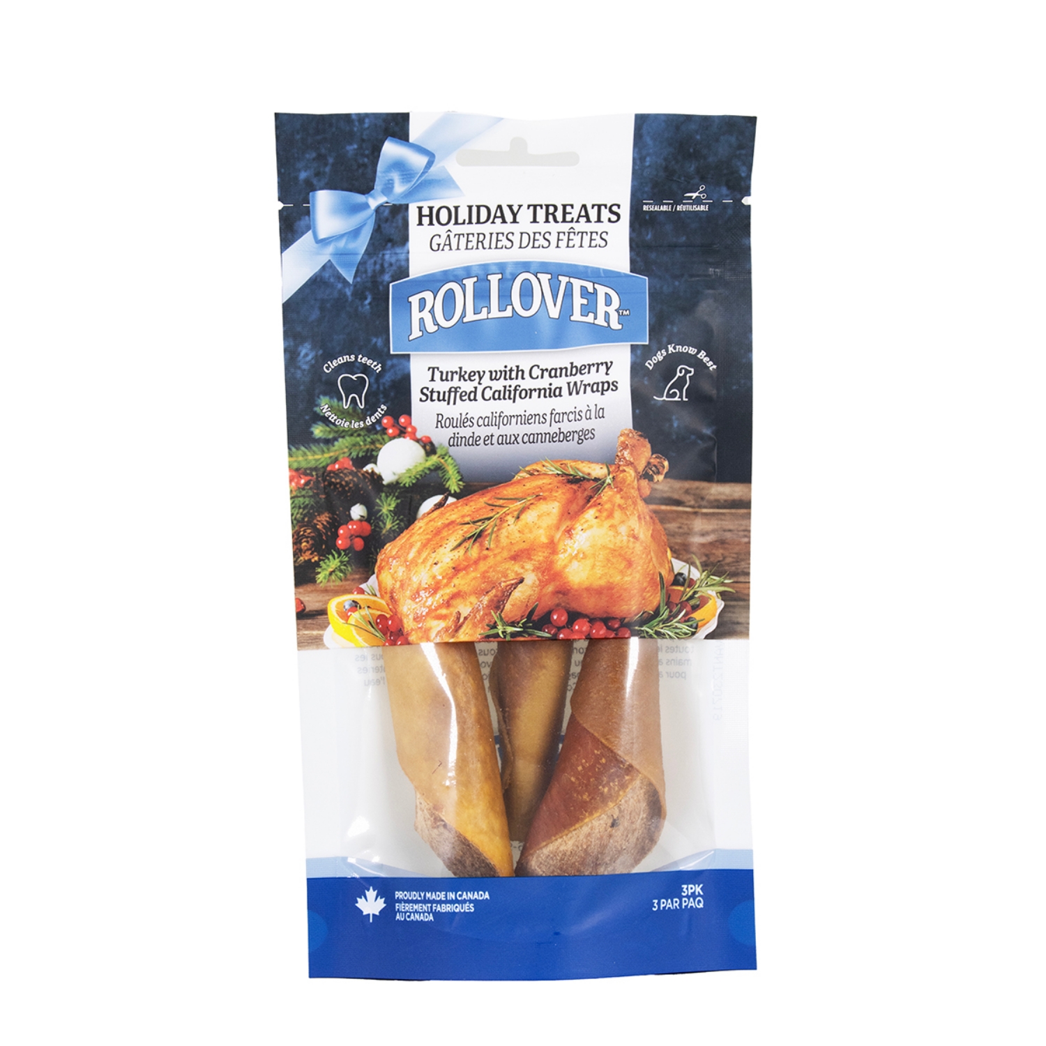 Picture of XMAS TREAT ROLLOVER TURKEY & CRANBERRY CALIFORNIA WRAPS - 3/pk