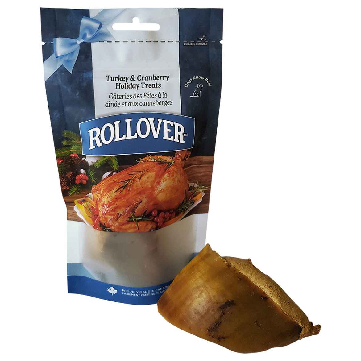 Picture of XMAS TREAT ROLLOVER TURKEY & CRANBERRY STUFFED HOOF - 1/pk