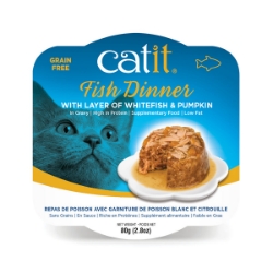 Picture of CATIT FISH DINNER WITH WHITEFISH & PUMPKIN - 6 x 80g