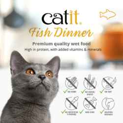 Picture of CATIT FISH DINNER WITH SALMON & GREEN BEANS - 6 x 80g