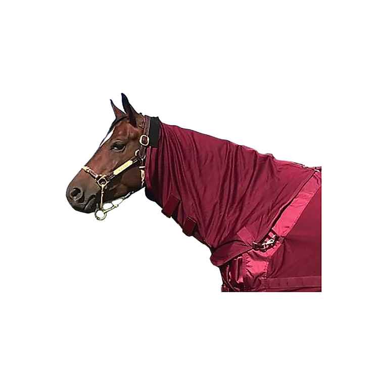 Picture of BACK ON TRACK EQUINE MESH RUG DELUXE with HOOD WINE RED - 75in