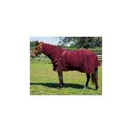 Picture of BACK ON TRACK EQUINE MESH RUG DELUXE with HOOD WINE RED - 75in